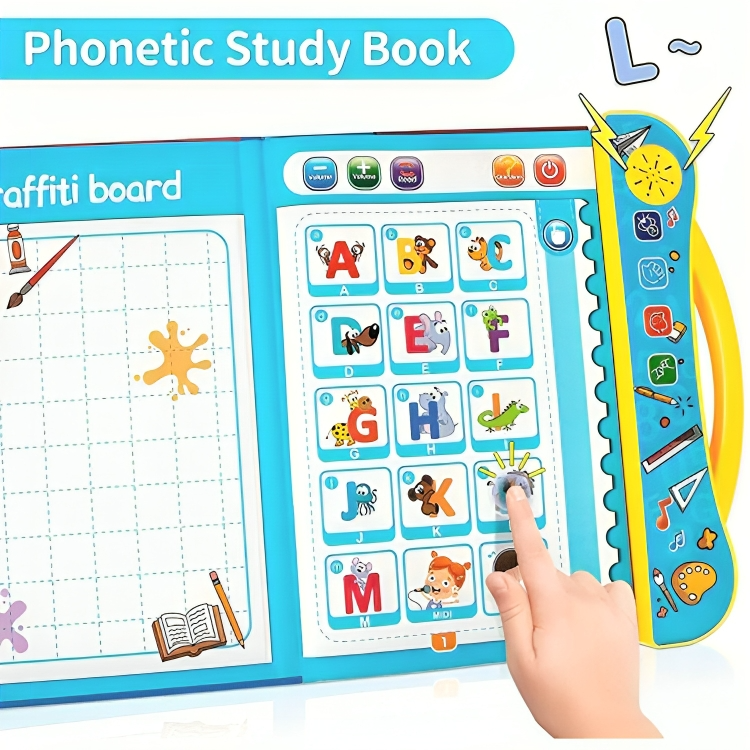 Interactive Learning Book Touch-Sensitive Music & Voice Travel-Friendly
