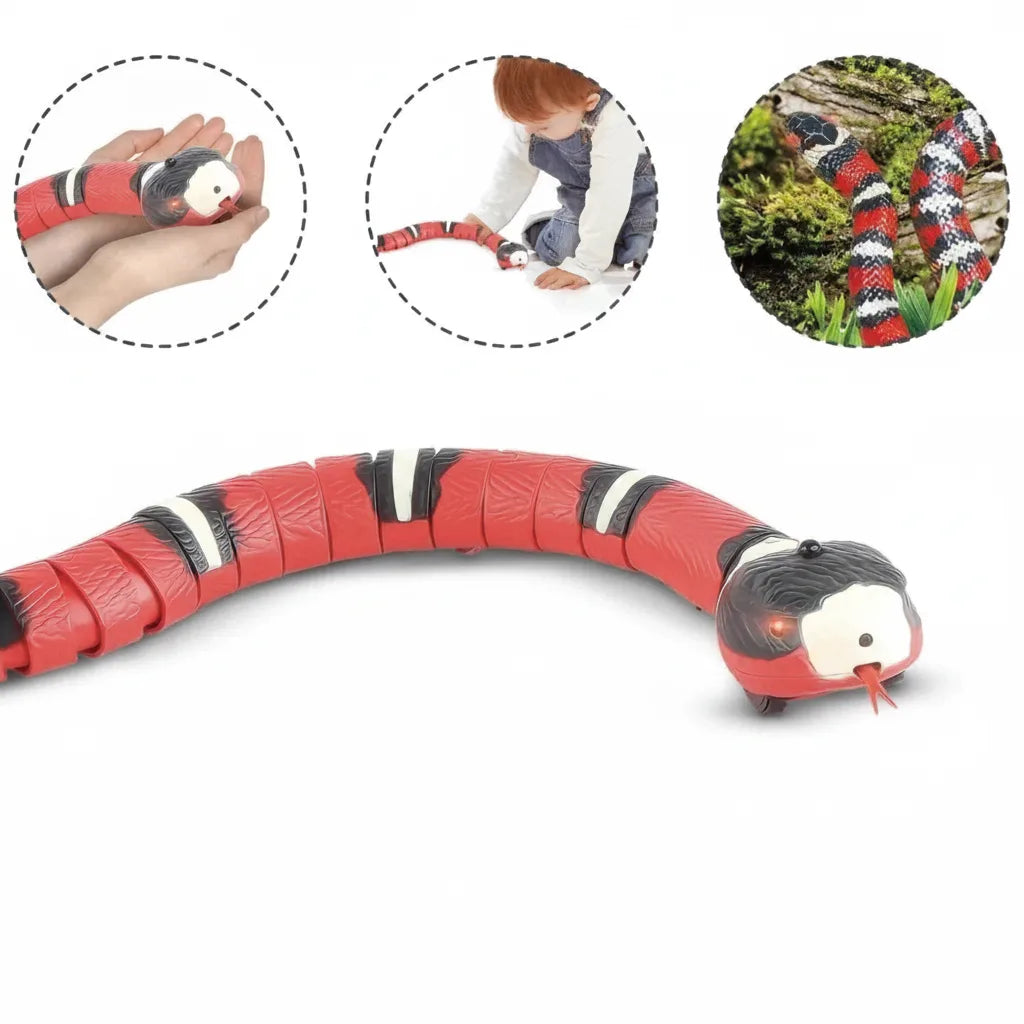 Interactive Snake Toy Sensor-Activated USB Rechargeable