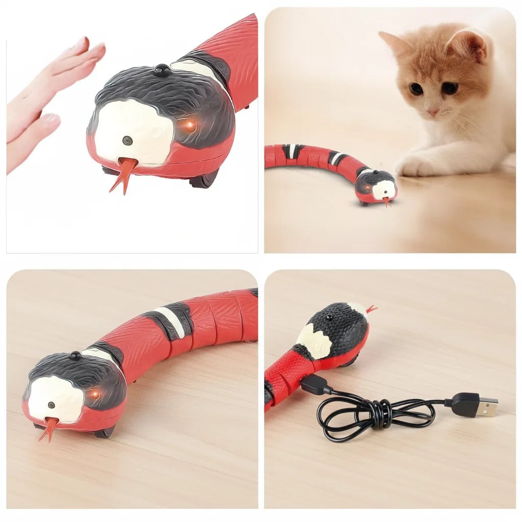 Interactive Snake Toy Sensor-Activated USB Rechargeable