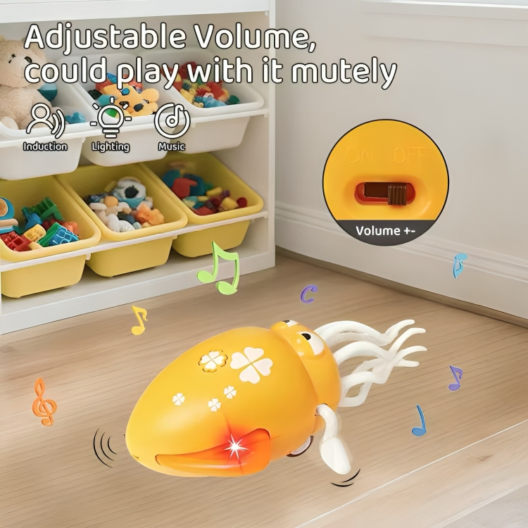 Interactive Squid Toy Rhythmic LED Motion USB Rechargeable