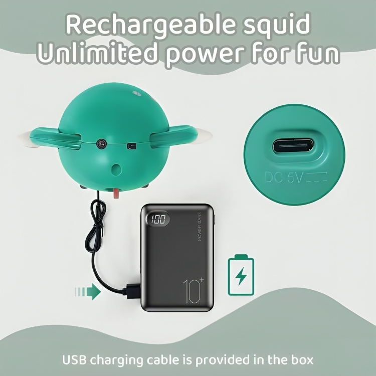 Interactive Squid Toy Rhythmic LED Motion USB Rechargeable