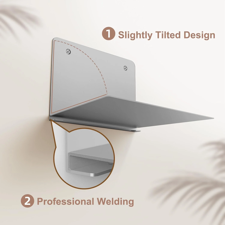Invisible Bookshelf Floating Wall Mount Stainless Steel