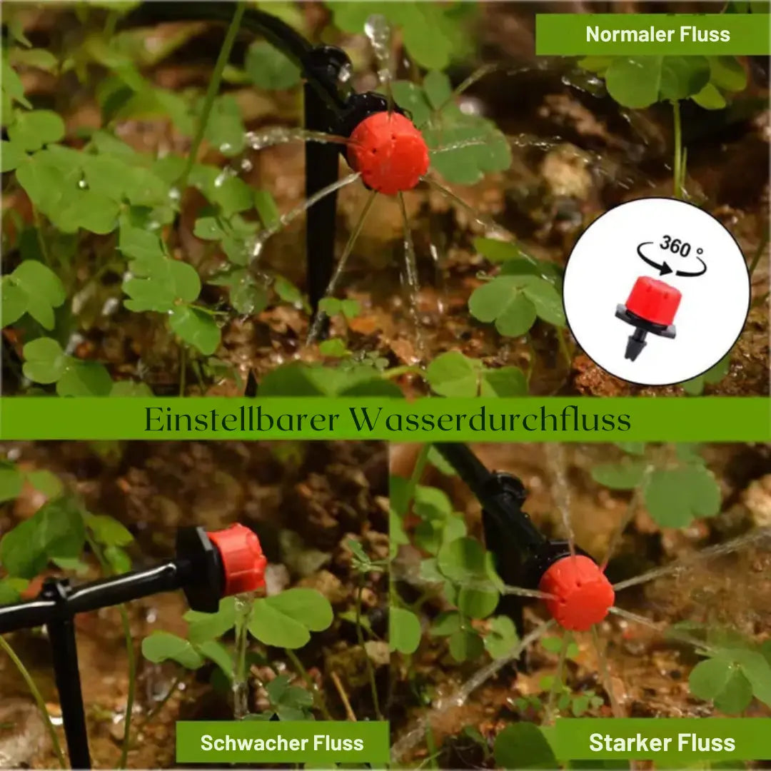 Irrigation Drippers Adjustable 360° Flow 100-Pack With Hole Opener