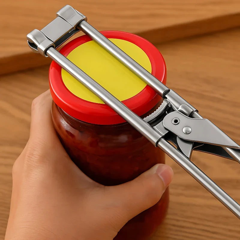 Jar & Bottle Opener Adjustable Deep-Grip Stainless Steel