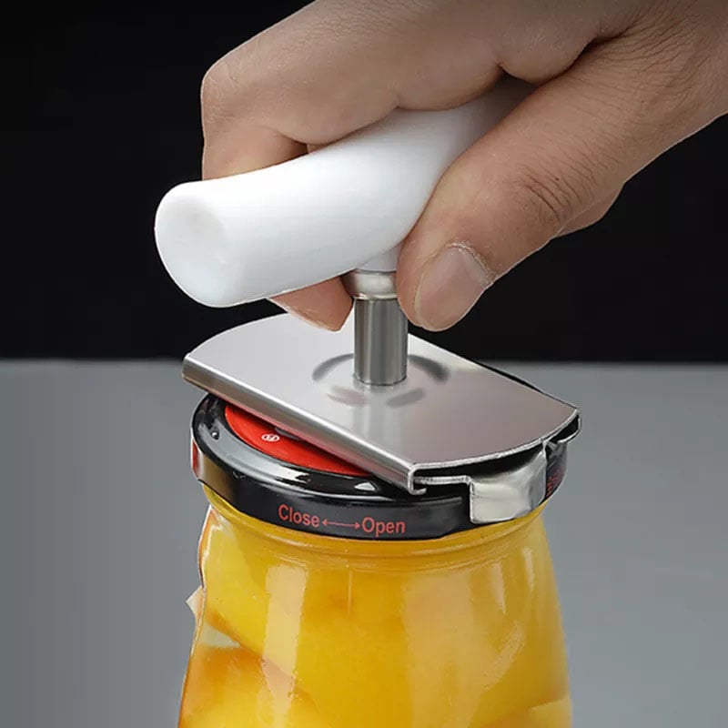 Jar Opener Adjustable Stainless Steel Teeth & Ergonomic Handle