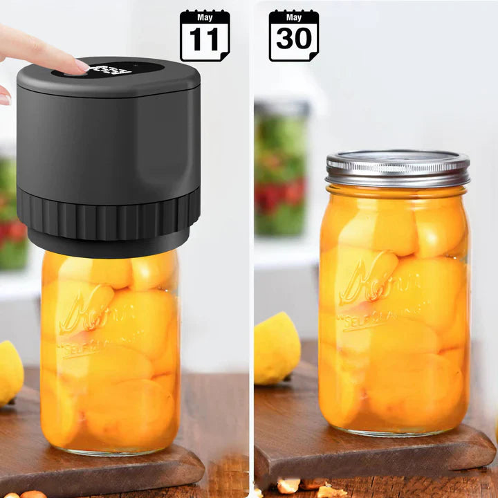 Jar Vacuum Sealer 30-Second Airtight USB Rechargeable