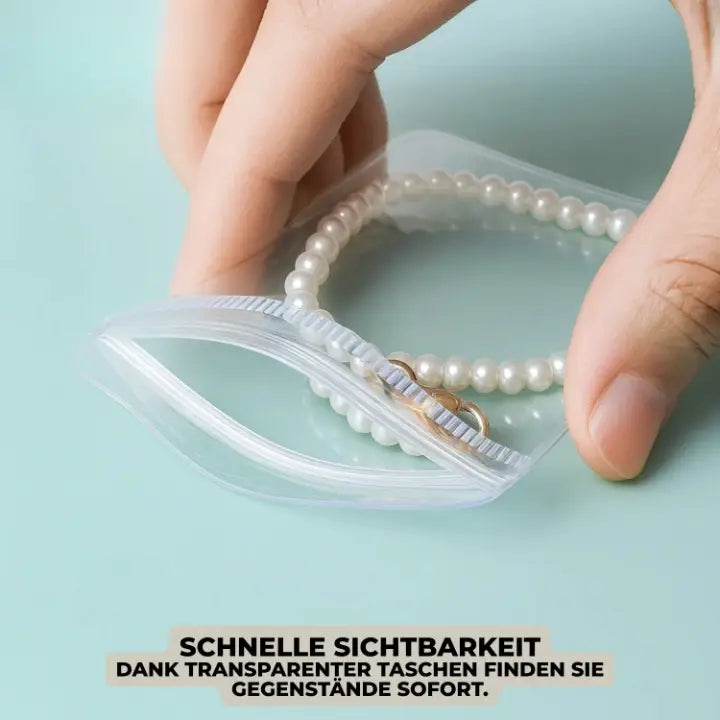 Jewelry Organizer Book 30 Clear Sleeves Travel-Friendly