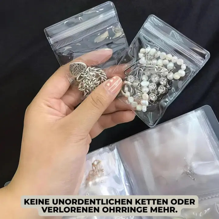 Jewelry Organizer Book 30 Clear Sleeves Travel-Friendly