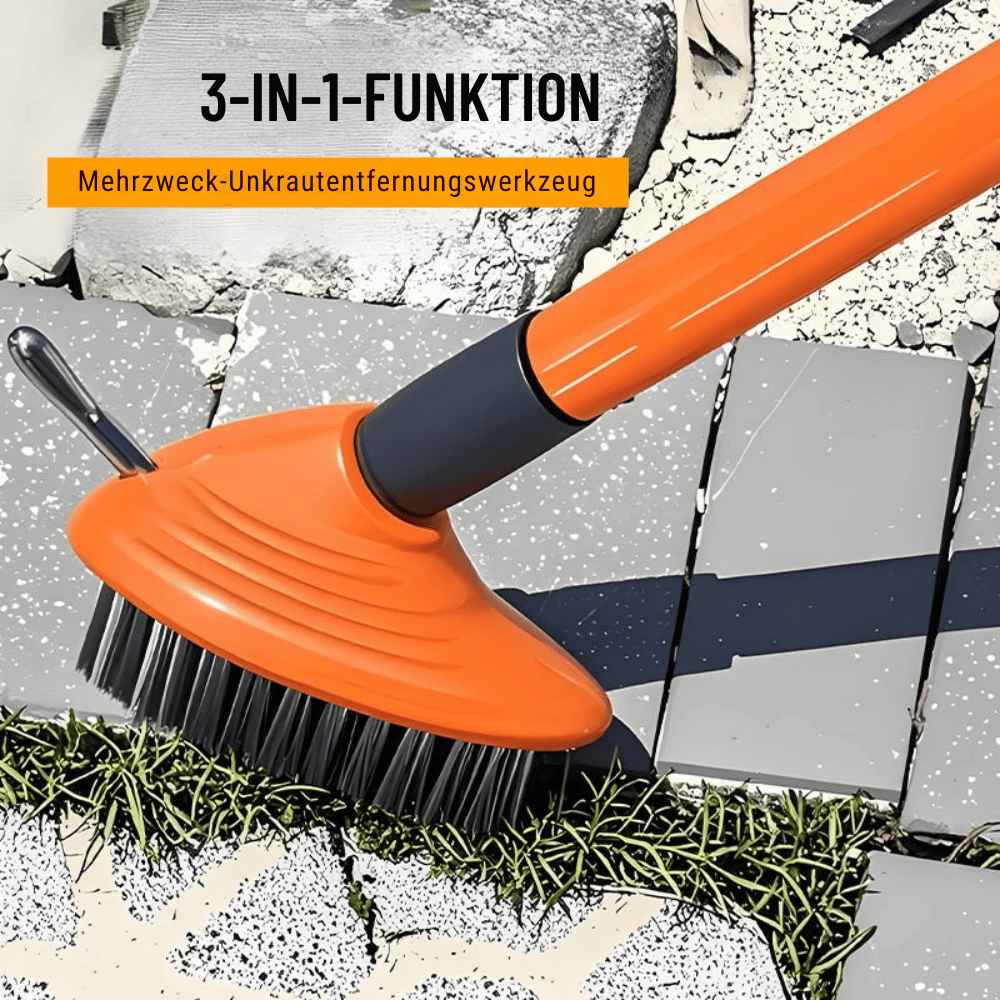 Joint Brush Set Telescopic Handle & 3 Steel Bristle Heads