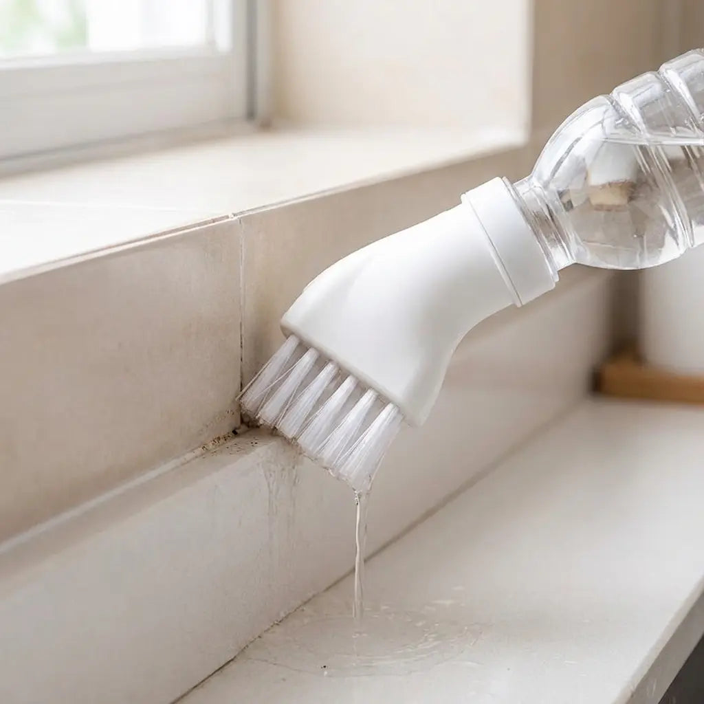 Joint & Track Cleaning Brush Bottle-Attachable Angled Brush Head