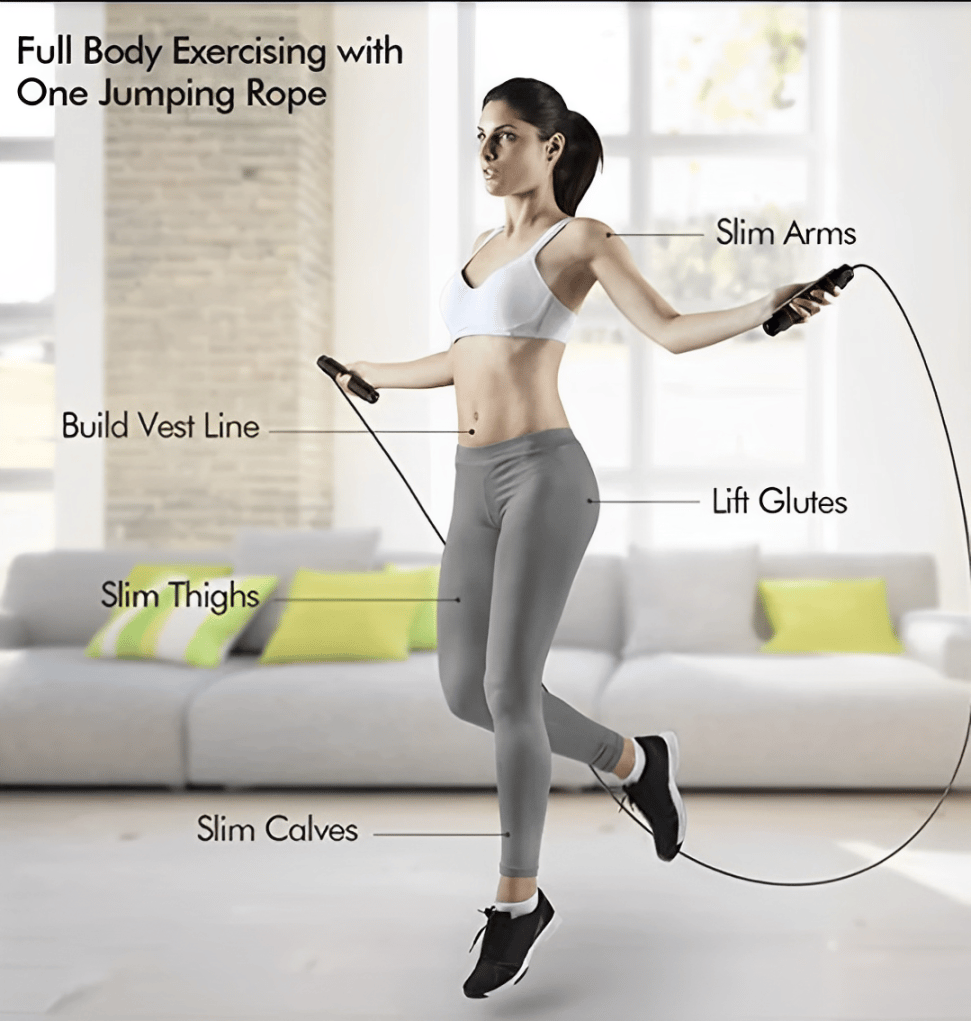 Jump Rope Weighted Dual-Mode Wireless & Steel Cable LED Counter
