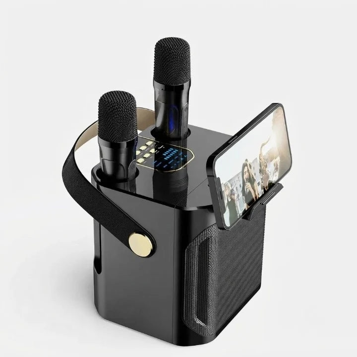 Karaoke Speaker 360-Degree Sound & Dual Wireless Microphones