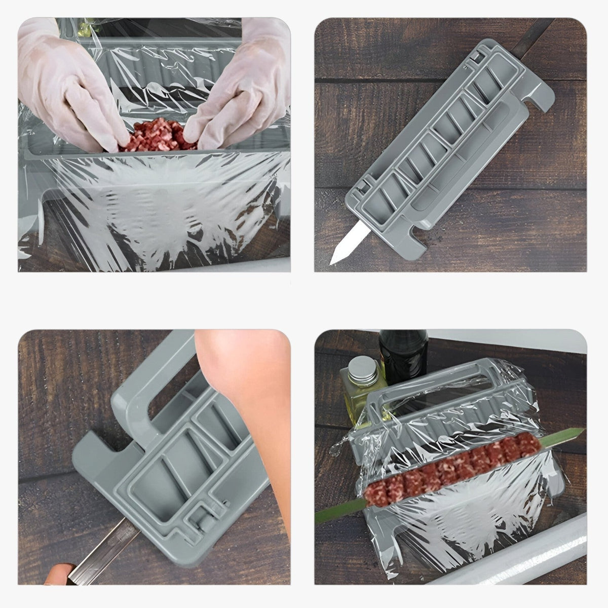 Kebab Maker Quick-Press Even Skewers Dishwasher Safe