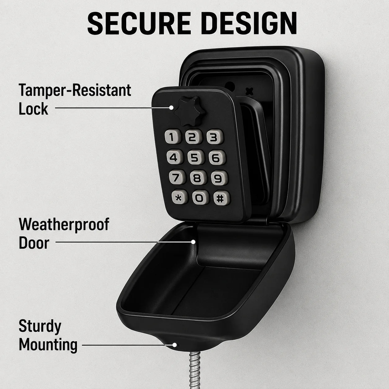 Key Safe Weatherproof Metal Adjustable Combination Lock