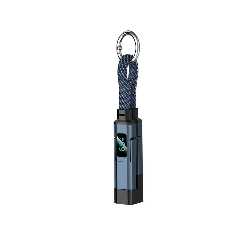 Keychain Charging Cable 4-In-1 Digital Display & Fast Charge