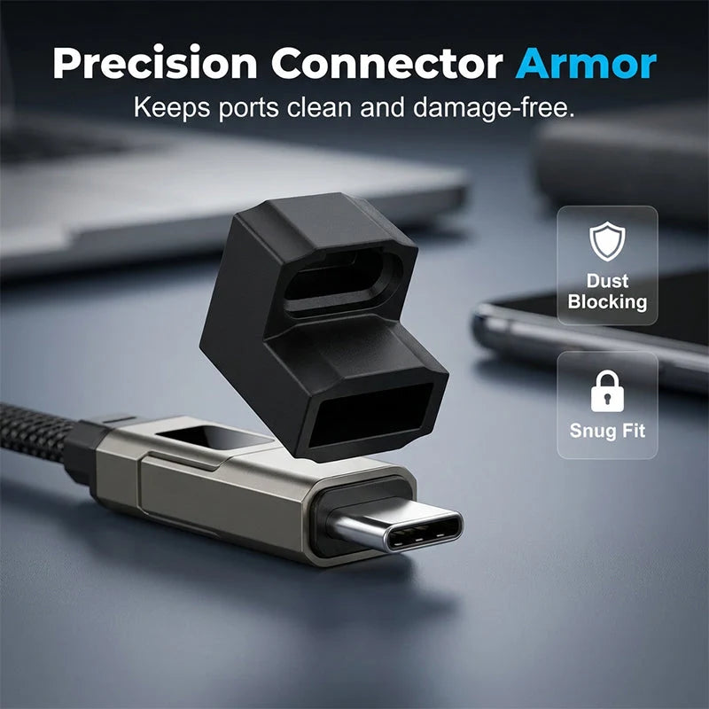 Keychain Charging Cable 4-In-1 Digital Display & Fast Charge