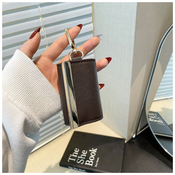 Keychain Pouch Ultra-Compact Zip Closure & Keyring