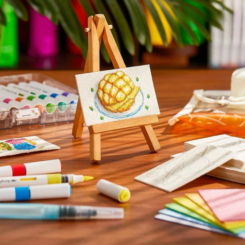 Kids 3D Texture Painting Set Foaming Paint & Brushes