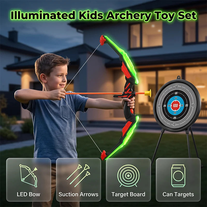 Kids Archery Set LED Bow & Suction Cup Arrows
