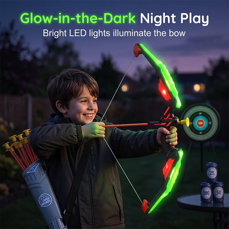 Kids Archery Set LED Bow & Suction Cup Arrows