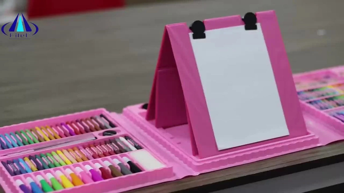 Kids Art Set 208-Piece Foldable Case & Easel