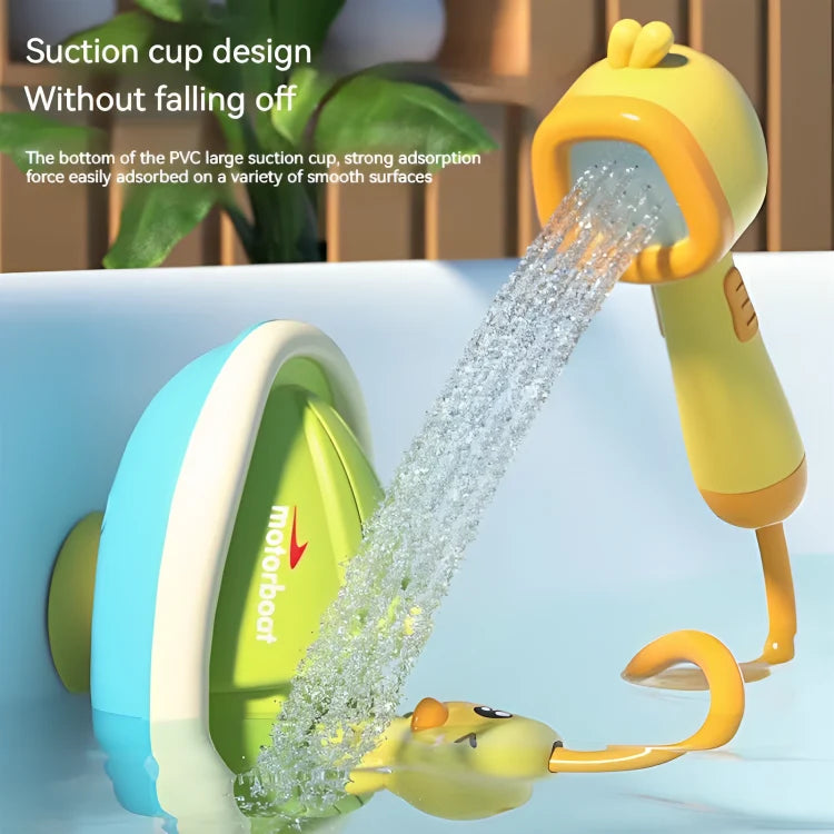 Kids Bath Toy Shower Head Battery-Powered Suction Cup