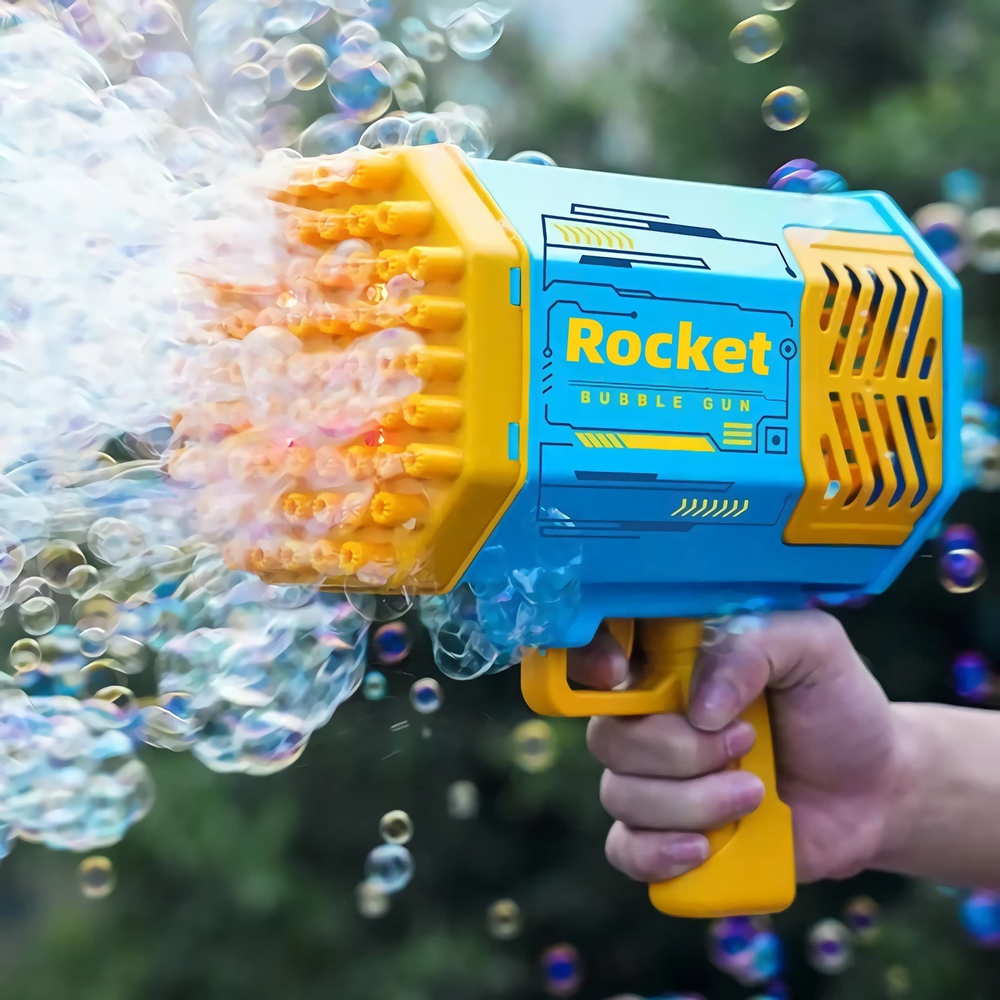 Kids Bubble Machine 69 Nozzles Integrated LED