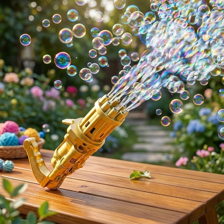 Kids Bubble Machine Battery-Powered Pistol Grip