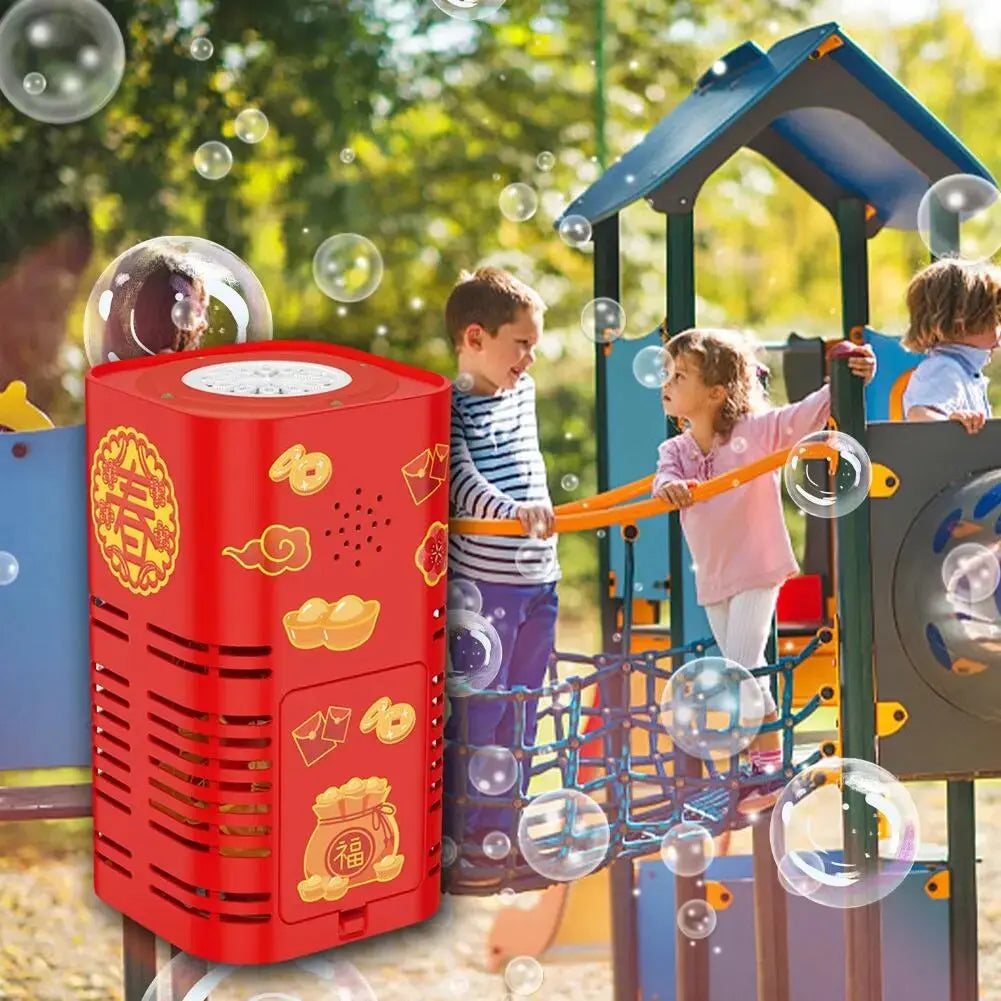 Kids Bubble Machine LED-Lit Battery-Powered 100 ml Tank