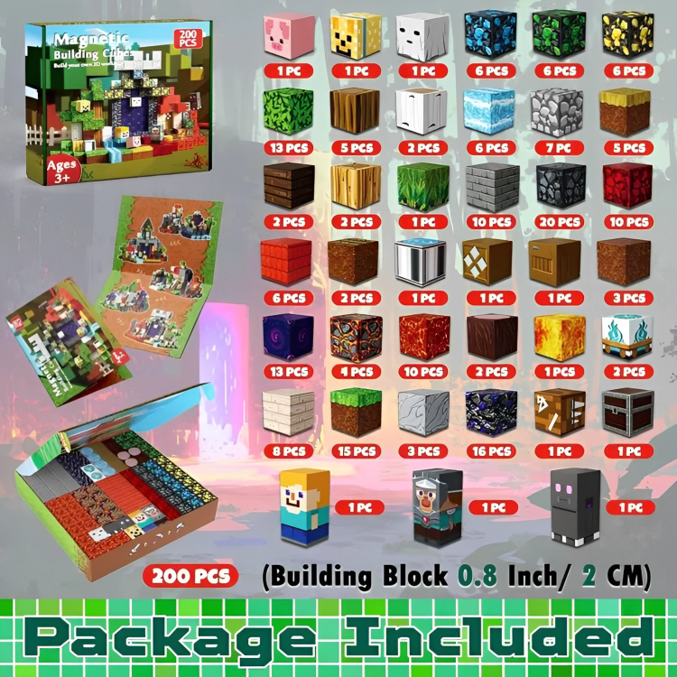Kids Building Set Pixel Art Interlocking Tiles Screen-Free