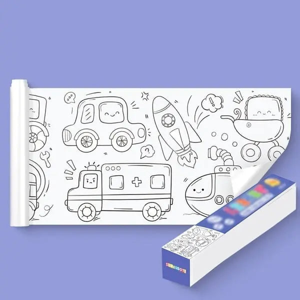 Kids Coloring Roll Repositionable Perforated Sections