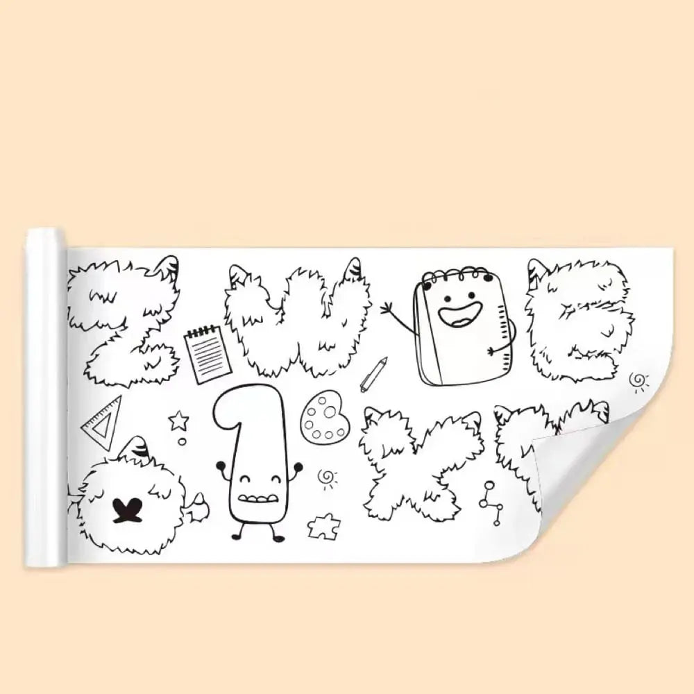 Kids Coloring Roll Repositionable Perforated Sections