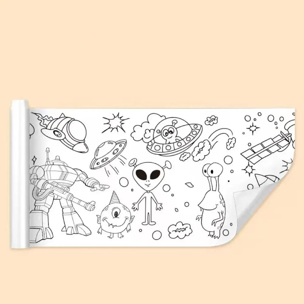 Kids Coloring Roll Repositionable Perforated Sections