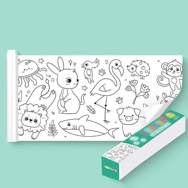 Kids Coloring Roll Repositionable Perforated Sections