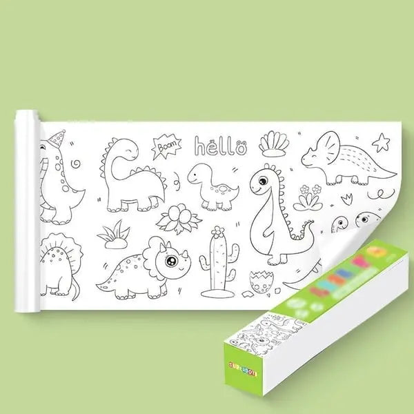 Kids Coloring Roll Repositionable Perforated Sections