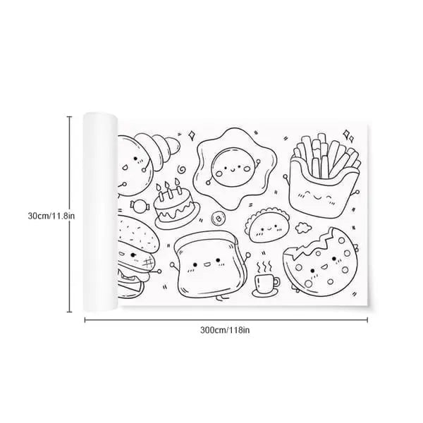 Kids Coloring Roll Repositionable Perforated Sections