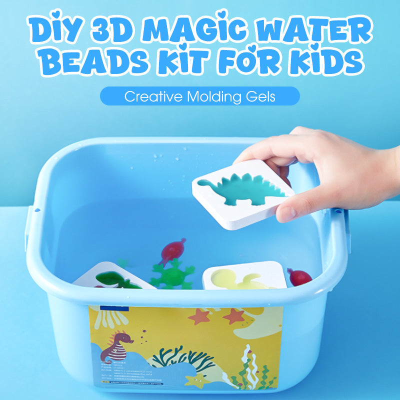 Kids Craft Kit 3D Water Beads Reusable Molds & Tray