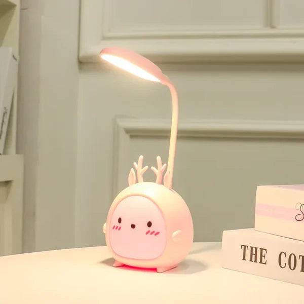 Kids Desk Lamp Eye-Friendly LED Flexible Neck USB Rechargeable