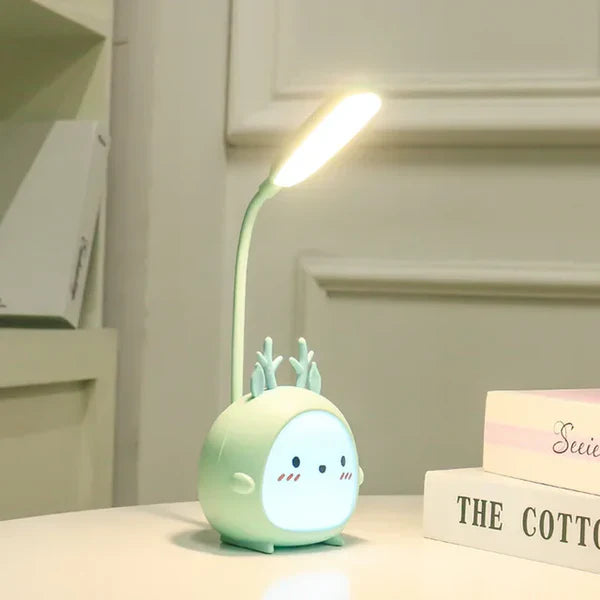 Kids Desk Lamp Eye-Friendly LED Flexible Neck USB Rechargeable