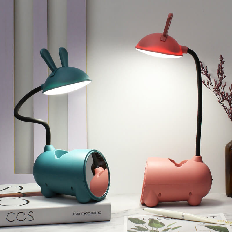 Kids Desk Lamp Rabbit Design USB Powered Pen Holder