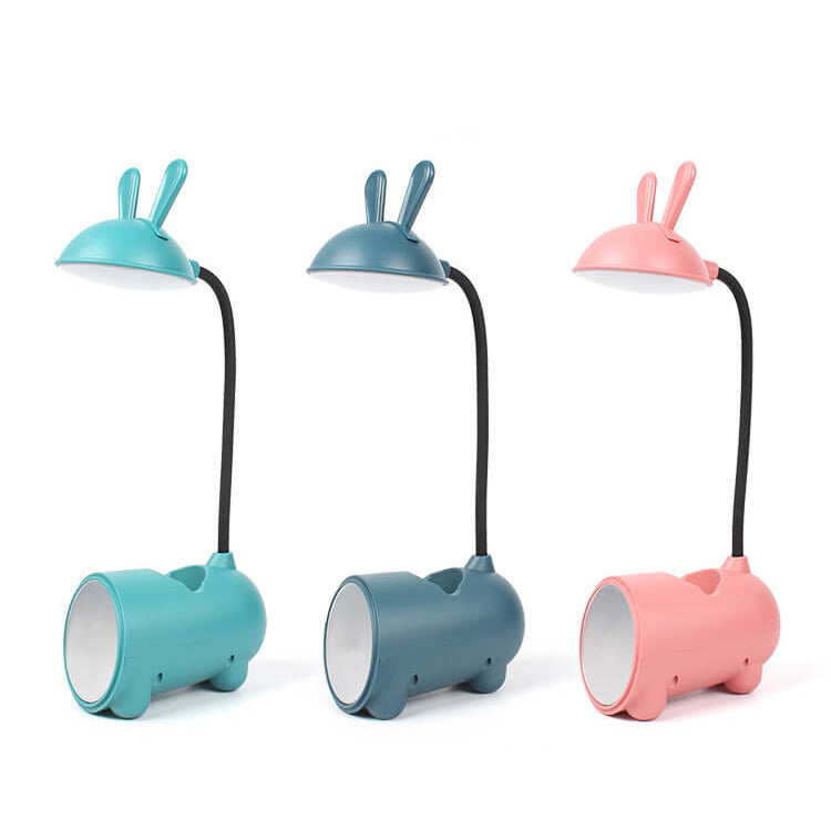 Kids Desk Lamp Rabbit Design USB Powered Pen Holder