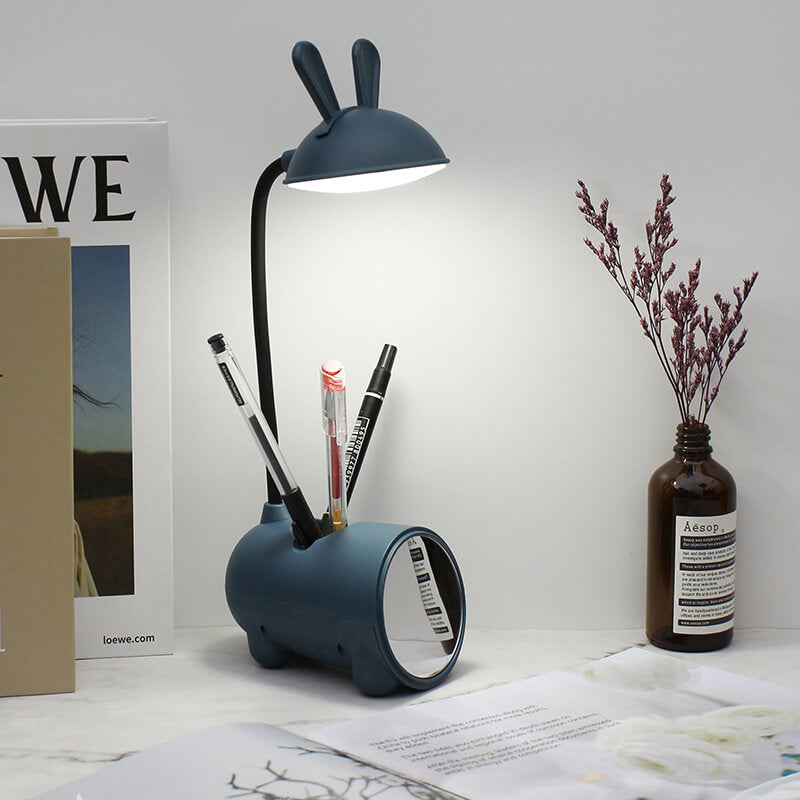 Kids Desk Lamp Rabbit Design USB Powered Pen Holder