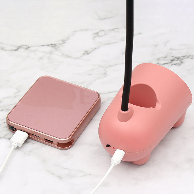 Kids Desk Lamp Rabbit Design USB Powered Pen Holder