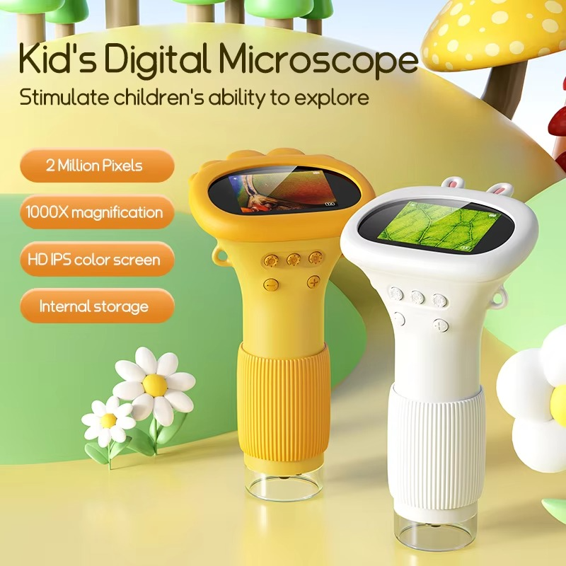 Kids Digital Microscope 1000x LED Image Storage USB