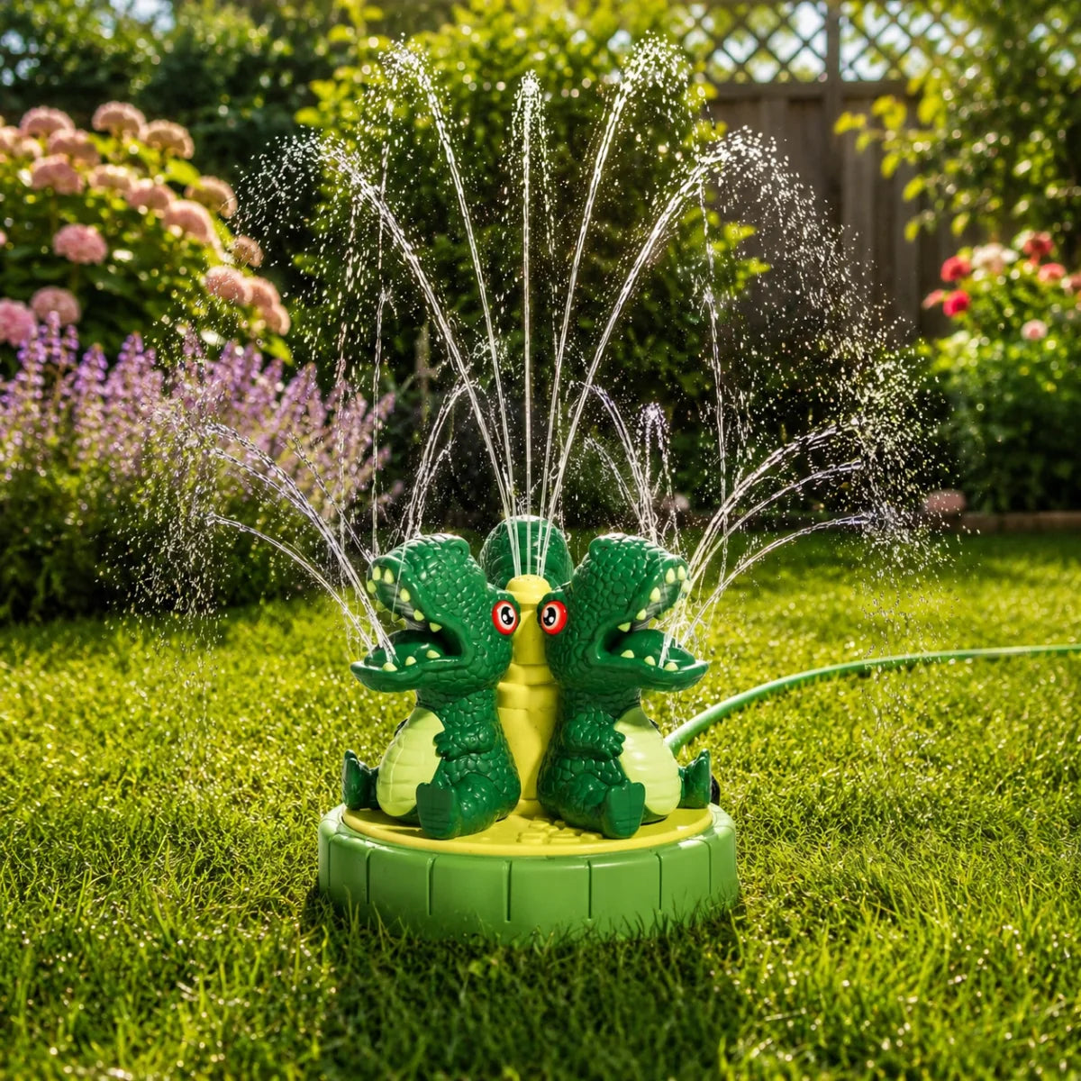 Kids Dinosaur Sprinkler Interactive Garden Hose Connection