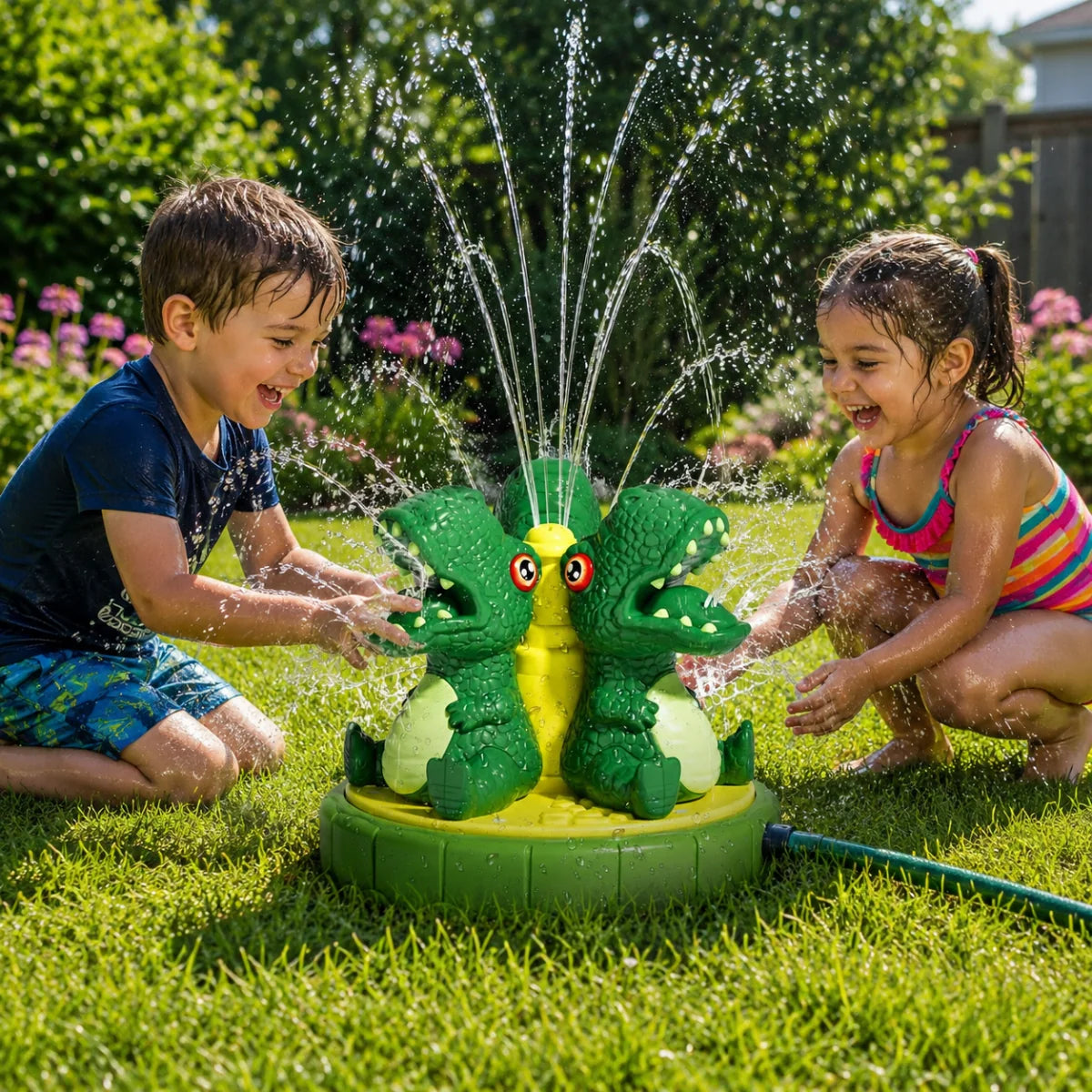 Kids Dinosaur Sprinkler Interactive Garden Hose Connection