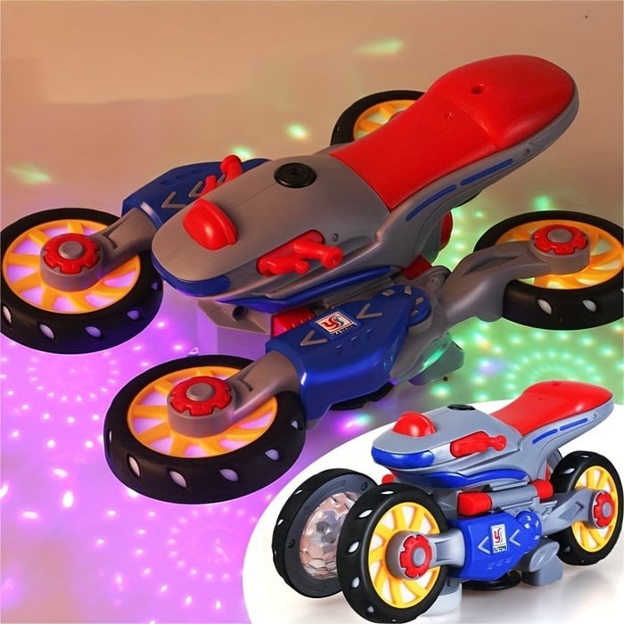 Kids Electric Motorcycle 360 Spin Obstacle Detection & LED