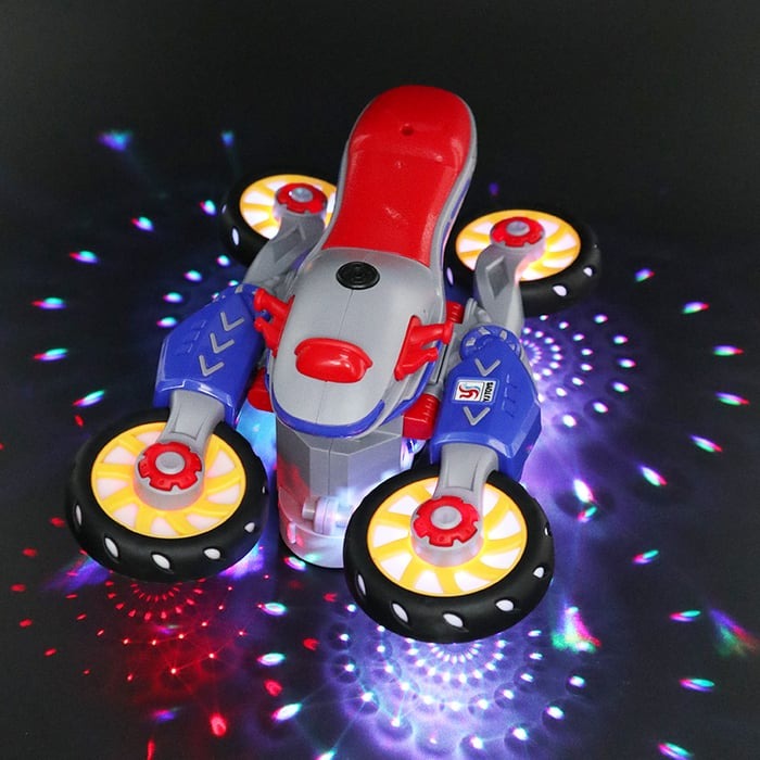 Kids Electric Motorcycle 360 Spin Obstacle Detection & LED