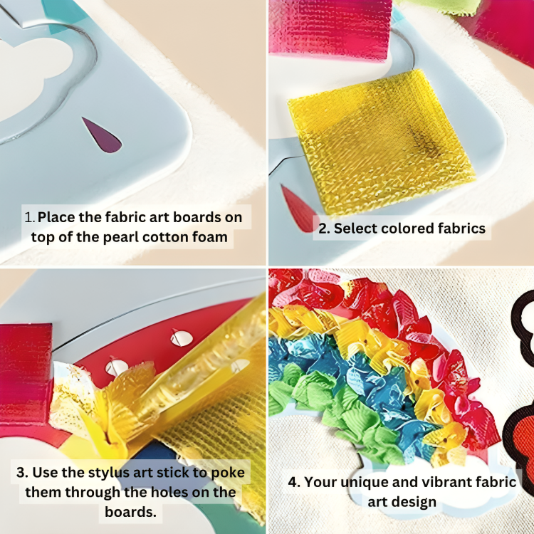 Kids Fabric Art Kit 600 Pieces Set of 10
