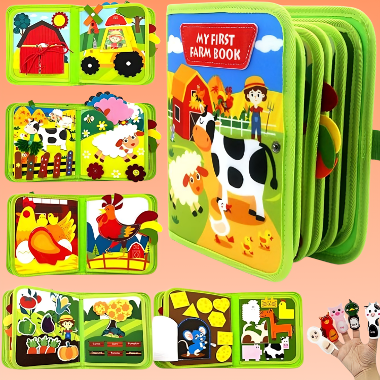 Kids Farm Playset Interactive Colorful Animal Pieces